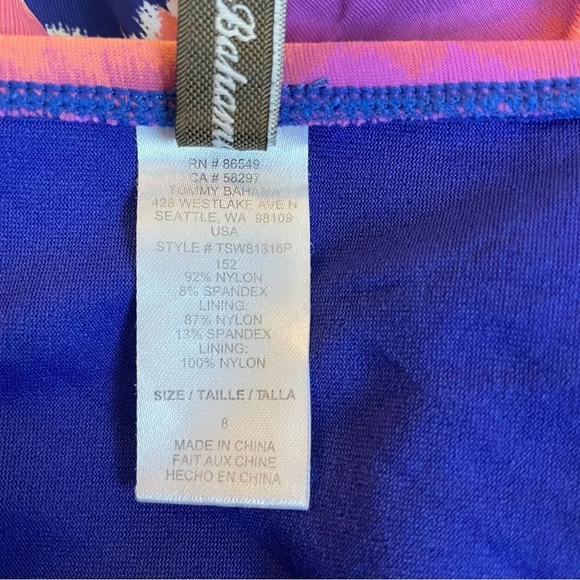 Tommy Bahama one piece striped tie dye ombre patterned swimsuit 11501 - Picture 6 of 10